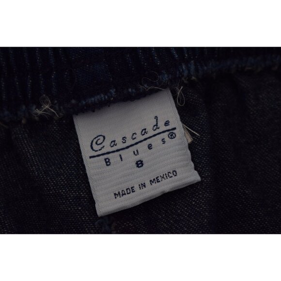 Vintage Gathered‎ Waist Blue Denim Shorts size 8 - Picture 8 of 8